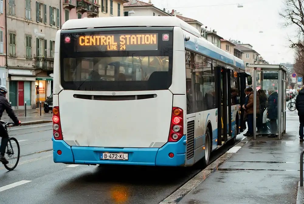 Display della destinazione dell'autobus - Retrovisore